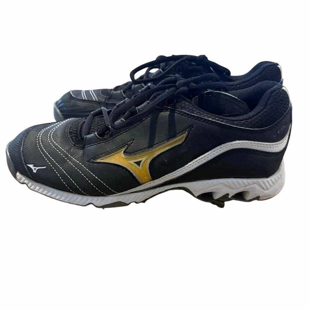 Mizuno Spike Swift G2 Switch Softball Cleats Black Gold Womens 8.5 Metal Spikes